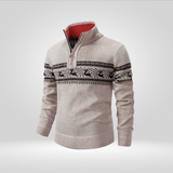 Men's Half-Zip Jumper – Casual Cotton Blend Jumper