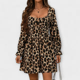 Catarina - Short Leopard Print Dress