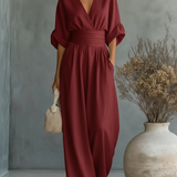 Maja | Elegant Jumpsuit with V-Neck and High Waist