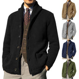 André Beaumont | Luxury Knitted Men's Cardigan with Lapel Collar