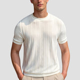 Classic Striped O-Neck Heavy Old Money T-Shirt