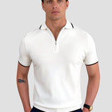 Classic Polo with Zip and Contrast Details