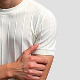 Classic Striped O-Neck Heavy Old Money T-Shirt