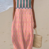 Anna - Striped Pastel Dress