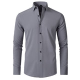 Benjamin | Classic Fitted Long-Sleeve Business Shirt, Stretch