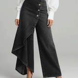 Audrey | Wrap-Style Denim Trousers