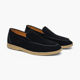 Luke | Suede Loafer in Vintage Silver Style for Men