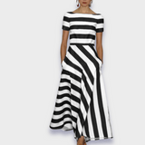 Lúcia - Handmade Striped Maxi Dress
