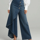Audrey | Wrap-Style Denim Trousers
