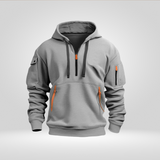 Men's Half-Zip Hoodie – Comfortable Urban Hooded Sweatshirt with Pockets