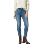 Women's Soft Leather Boots with Thick Square Heel and Side Zip