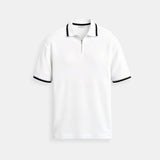 Classic Polo with Zip and Contrast Details