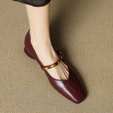 Zyra | Genuine Leather Ballet Flats