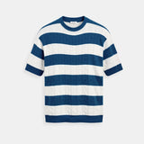 Men's Short-Sleeve Striped Jumper – Elegant & Comfortable