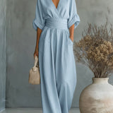 Maja | Elegant Jumpsuit with V-Neck and High Waist
