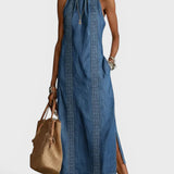 Julia | Denim Dress with Vintage Lace Details