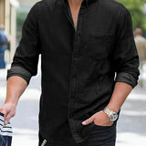 Daniel | Casual Long-Sleeve Denim Shirt with a Classic Look