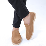 Luke | Suede Loafer in Vintage Silver Style for Men