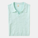 Retro-Knit Polo in Mint Green