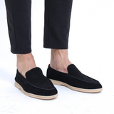 Luke | Suede Loafer in Vintage Silver Style for Men