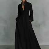 Sita | Patchwork Maxi Dress with High Neck and Long Sleeves