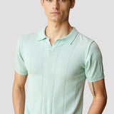 Retro-Knit Polo in Mint Green
