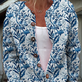 Margot Blue Floral Toile Cardigan