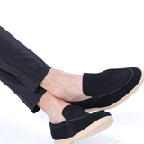 Luke | Suede Loafer in Vintage Silver Style for Men