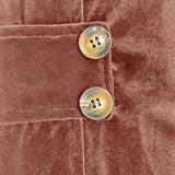 Sienna | Rust Velvet Cardigan with Button Tab