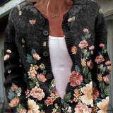 Monique Black Floral Cardigan