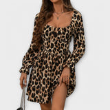 Catarina - Short Leopard Print Dress