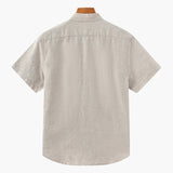 Isaiah | Short-Sleeve Linen Shirt for Men with Chest Pocket