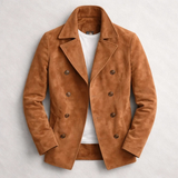 Morris | Double-Breasted Suede Coat for Men