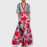 Isabela - Elegant Dress with Floral Patterns