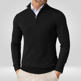 Men's Quarter-Zip Jumper – Slim-Fit Sports Pullover with Stand Collar
