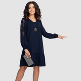 Lona | Midi Dress with Lace Sleeves