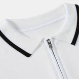 Classic Polo with Zip and Contrast Details