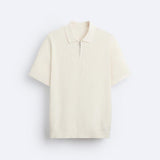 Elegant Knitted Polo with Zip