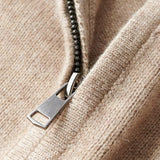Men's Zip-Up Jumper – Half-Zip Jumper with Ribbed Texture and Comfortable Fit