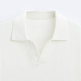 Classic White Knitted Polo