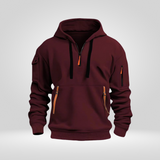 Men's Half-Zip Hoodie – Comfortable Urban Hooded Sweatshirt with Pockets