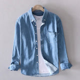 Men's Casual Long-Sleeve Denim Shirt