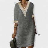 Mariana - Cotton and Linen Women's Dress