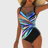 Cross-Front Sculpting Swimsuit