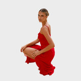Aurelia - Dress with Ruffles and Thin Straps