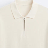 Elegant Knitted Polo with Zip