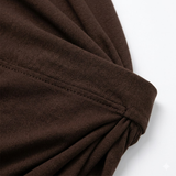 Fitted Maxi Dress with High Neck, Gathered Detail and Side Slit