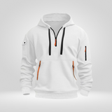 Men's Half-Zip Hoodie – Comfortable Urban Hooded Sweatshirt with Pockets