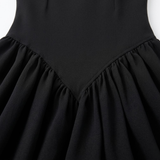 Short Flared Dress with Round Neck, Sleeveless, for Women