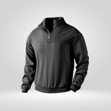 Men's Zip-Neck Jumper – Stylish Henley Collar and Relaxed Comfort